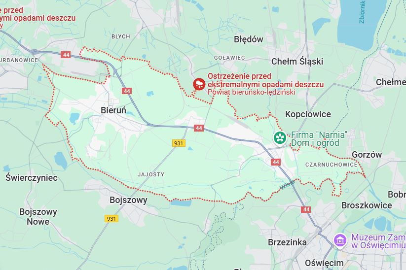 Mapa Bieruń